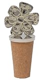 41xr3EiIuBL. SL160  Natural Life WST008 2 3/4 Inch by 1 Inch Wine Stopper, 1 Pack, Silver and Cork