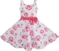 Girls Cotton Pageant Dress/Wedding Dress 