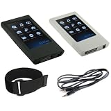 Skque Samsung P2 Clear / Black Silicone Skin Case + 3.5mm to 3.5mm Straight Black Auxiliary Cable Bundle Kit Set