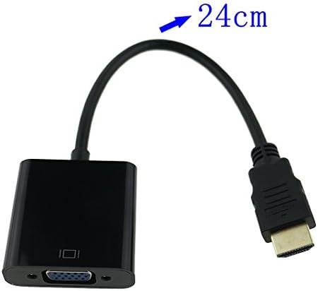 JiaMao New Hdmi to VGA Video Converter Adapter Cable for PC, TV, Laptops, DVD Players, Android SmartPhone, Other Hdmi Device Like Samsung Galaxy S3 I9300/ S4 I9500/ S4 Mini / Note 2 N7100 N7102/3 N9000/ Mega 5.8 6.3 Grand 2, HTC One M4 MINI/ M8 /M7,Motorola Moto G