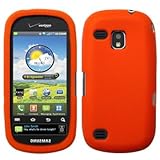 Orange Silicone Skin / Case / Cover for Samsung Continuum / SCH-I400