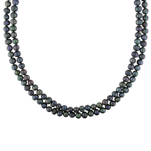 7-8mm Black FW Pearl Necklace 64