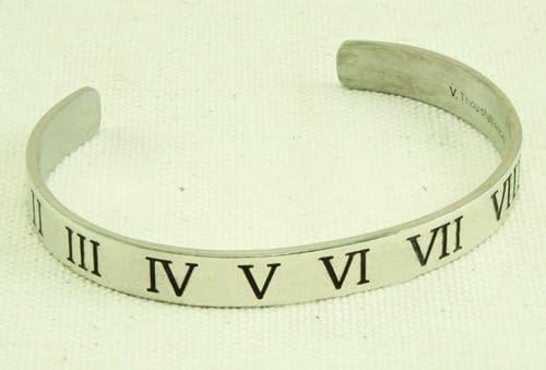 Pray Bracelet, Prayer Bracelet, Nickel Silver 10 Commandments Cuff Bracelet in Green Pouch