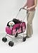 Dog Pet Stroller Car Seat Carrier All In One Pink