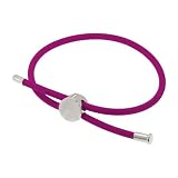 Avedon Kids Sterling Silver Pink Rubber with Push-Lock Adjustable Bracelet, 8