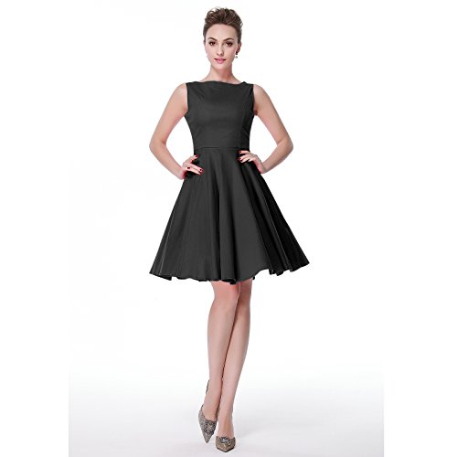 Heroecol® 50s 60s Hepburn Style Vintage Retro Rockabilly Swing Dress