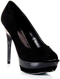 Delicious Scuba Peep Toe Platform Stiletto Heel
