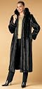 Black Mink Hooded Coat