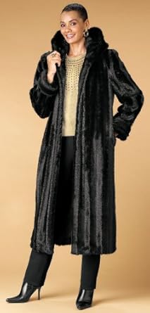 Black Mink Hooded Coat