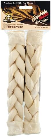 Rawhide Brand 9-Inch Vanilla Essence Braided Roll, 2-Pack, Shrink/Hdr
