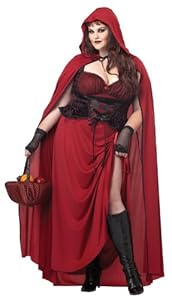 California Costumes Women's Plus-Size Dark Red Riding Hood Plus, Red, 2X