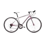 Giordano Libero 1.6 White/Pink Womens Road Bike-700c (15-Inch Frame)