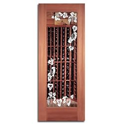 Wine Cellar Glass Panel Door Etched Saxony | D-STD3