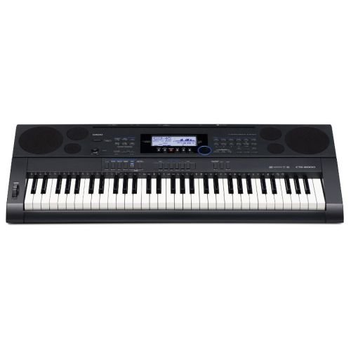 Casio CTK6000 Portable Keyboard Bundle with 8 GB SD Card, 10Foot Instrument Cable, Sustain