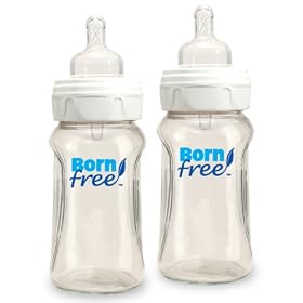 BornFree New Vented Glass Bottle 260ml Twin Pack