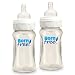 BornFree New Vented Glass Bottle 260ml Twin Pack