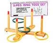 Dick Martin Sports Masrt4 Ring Toss Game 5-peg Base Wood Pegs 4 Plastic Rings