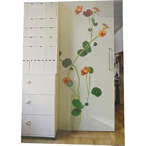 Nasturtium Floral Wall Sticker Decoration - repositionable
