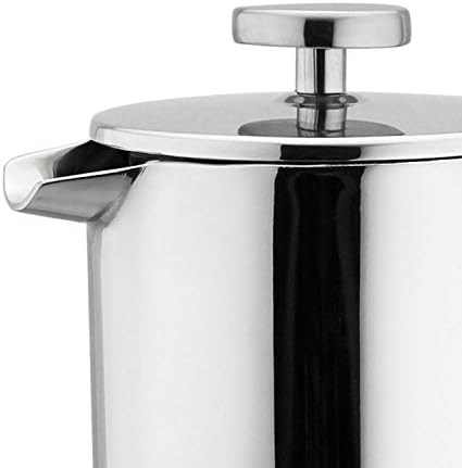 Highwin 34-Ounce Double Wall Stainless Steel French Coffee Press Plunger, Silver