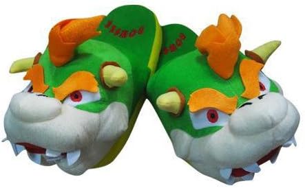 Super Mario Brothers Bros Bowser Adult Anime Cartoon Winter Plush Slipper