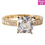 2 CT CZ Princess Cut Engagement Ring sz8 Emitations
