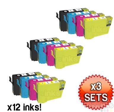 12 COMPATIBLE INK CARTRIDGES FOR EPSON STYLUS