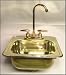 Brass Bar Sink & Gold Faucet Set from Barclay