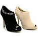New Womens Stiletto Heel Peep Toe Shoe Boots Sz 3-8