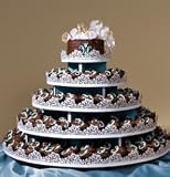 Dress My Cupcake Isabella Extra Large 5-Tier Round Cardboard Cupcake Tower, Holds 300 Cupcakes! - Stands, Displays, Trees for Cakes & Desserts