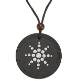 Nano Energy - Quantum Science Bioenergieanh�nger - Energiekette - Durchmesser: ca. 4,5 cm - Scalar - Technologie aus Japan - Energie-Anh�nger-Halskette des Leben - Anh�nger, Kette,- handgefertigte skalare Energie Halskette - Schwarz - mit Zertifikat - enth�lt �ber 70 nat�rliche kosmische Energie Mineralien - sch�n verpackt - Power & Balance Halskette mit Anh�nger - Sehr sportlich, effektiv und stylisch! - Tolle Geschenkidee!!!