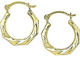 14KT Small Wavy Hoop 14KT GOLD