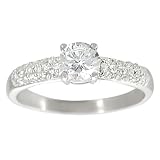 Tressa Sterling Silver Round-cut Cubic Zirconia Ring