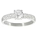 Tressa Sterling Silver Round-cut Cubic Zirconia Ring