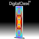 DigitalOase® Lifestyle Deluxe Anchora Künstler Designerlampe mit 2 seitigen DigitalOase Kunstmotiven (auswechselbar) - Höhe ca 160 cm - Zauberhaftes Licht im Designerlook für Ihre Räume - moderne Beleuchtung - Lichtdesign by DigitalOase®