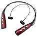 Rymemo 2016 Newest Design Universal Wireless Bluetooth 4.1 Music Stereo Sports Headset Headphones Vibration Neckband Style for Cellphone (Red-Black)