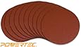 POWERTEC 110280 6-Inch PSA 240 Grit Aluminum Oxide Sanding Disc, Self Stick, 10-Pack