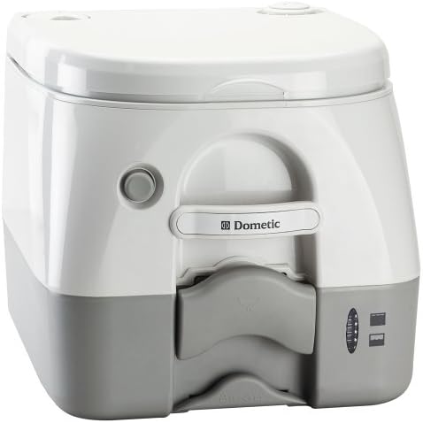 The Amazing Quality Dometic - 974 Portable Toilet 2.6 Gallon - Grey w/Brackets