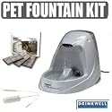 Drinkwell Platinum Pet Fountain Starter Set with Cleaning Kit and Filter 3-Pack