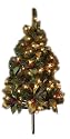 GKI Bethlehem Lighting Pre-Lit 4-Foot PE/PVC Stake-Style Christmas Tree with 100 Clear Mini  , Canterbury
