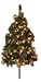 GKI Bethlehem Lighting Pre Lit 4 Foot PE/PVC Stake Style Christmas Tree with 100 Clear Mini  , Canterbury