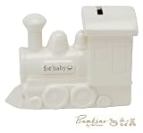 Bambino Baby Christening Gifts. Ceramic Money Bank - Train with Crystal