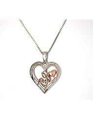 .925 Silver Mom/Child 0.15 Ct Diamond Pendant with Silver Box Chain 53777A42VD