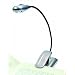 Idena 407223 LED Leselampe mit Clip und 3 AAA Batterie, silber