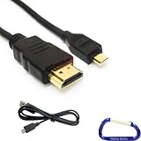 Gizmo Dorks High Speed Mini USB Cable (Type B) and Micro HDMI with Carabiner Key Chain for the Pandigital SuperNova 8 Tablet