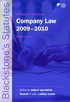 Blackstone's Statutes on Company Law 2009-2010 (Blackstone's Statute Series)
