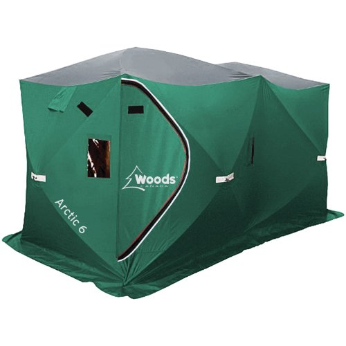 Woods Arctic 6 Ice Shelter, Green, Large