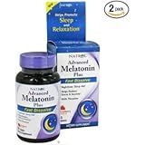 Natrol Advanced Melatonin Plus Fast Dissolve Strawberry - 60 Tablets pack of - 2