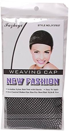 CASSICAT® Unisex Stocking Black Wig Cap Snood Mesh (Pack of 6)