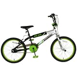 Kawasaki Boys X20 Bike (Silver/Green, 20 X 11-Inch)