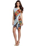 BCBGMAXAZRIA Womens Dell Zipper Shirring Dress